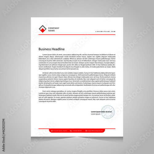 Business style letterhead design. Template letterhead design for business corporate.
