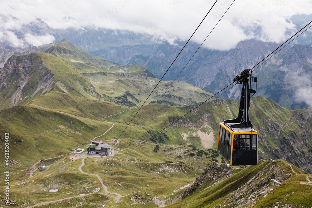 Germany, Bavaria, Allgaeu Alps, Nebelhorn, Mountain station Hofatsblick Germany, Bavaria, Allgaeu Alps, Nebelhorn, Mountain station Hofatsblick