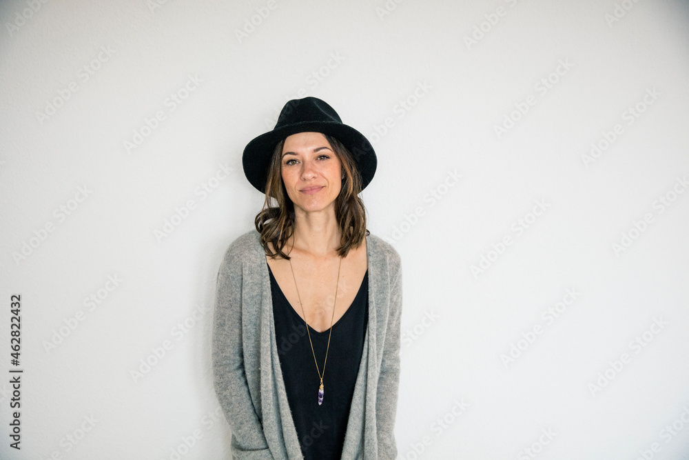 Portrait of a bueaitiful woman, wearing a hat Portrait of a bueaitiful woman, wearing a hat
