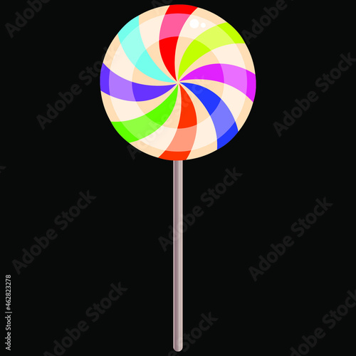 sweet candy lollipops on white background