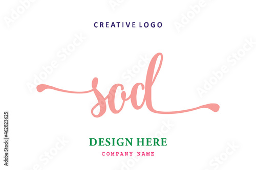 SOD lettering logo is simple  easy to understand and authoritative