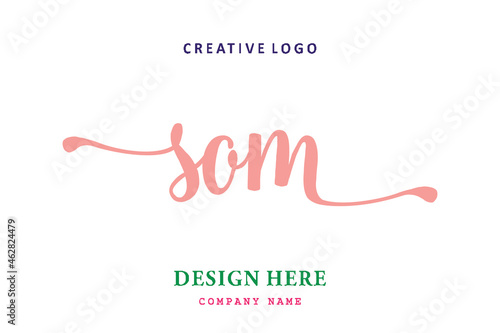 SOM lettering logo is simple, easy to understand and authoritative