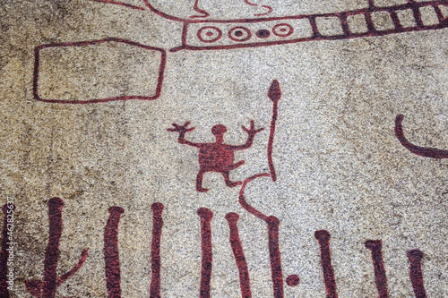 Sweden, Vastra Gotaland County, Tanumshede, Rock Carvings in Tanum