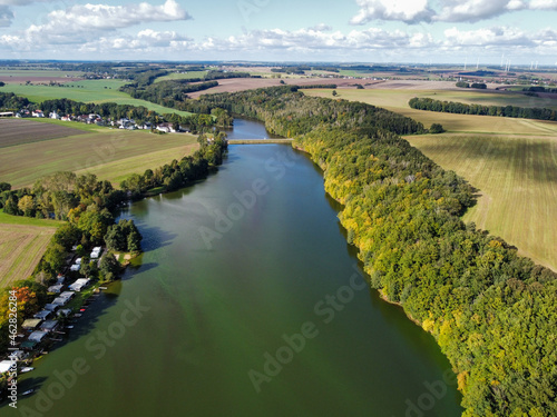 Luftaufnahme der Koberbach Talsperre