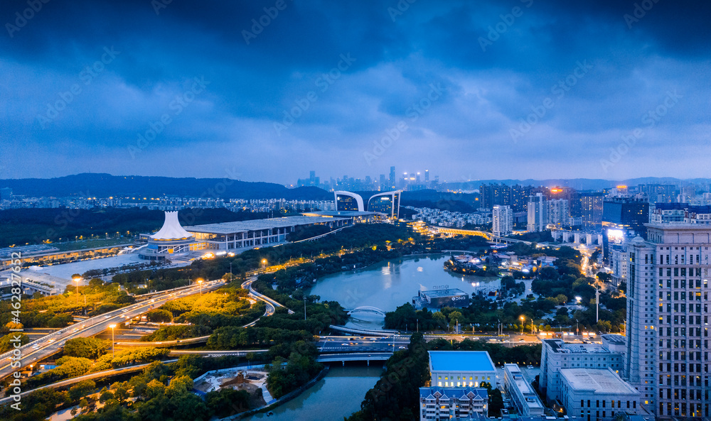 Naklejka premium Urban scenery of Nanning, Guangxi