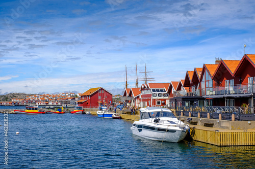 Sweden, Vastra Gotaland County, Skarhamn, Marina of coastal town photo