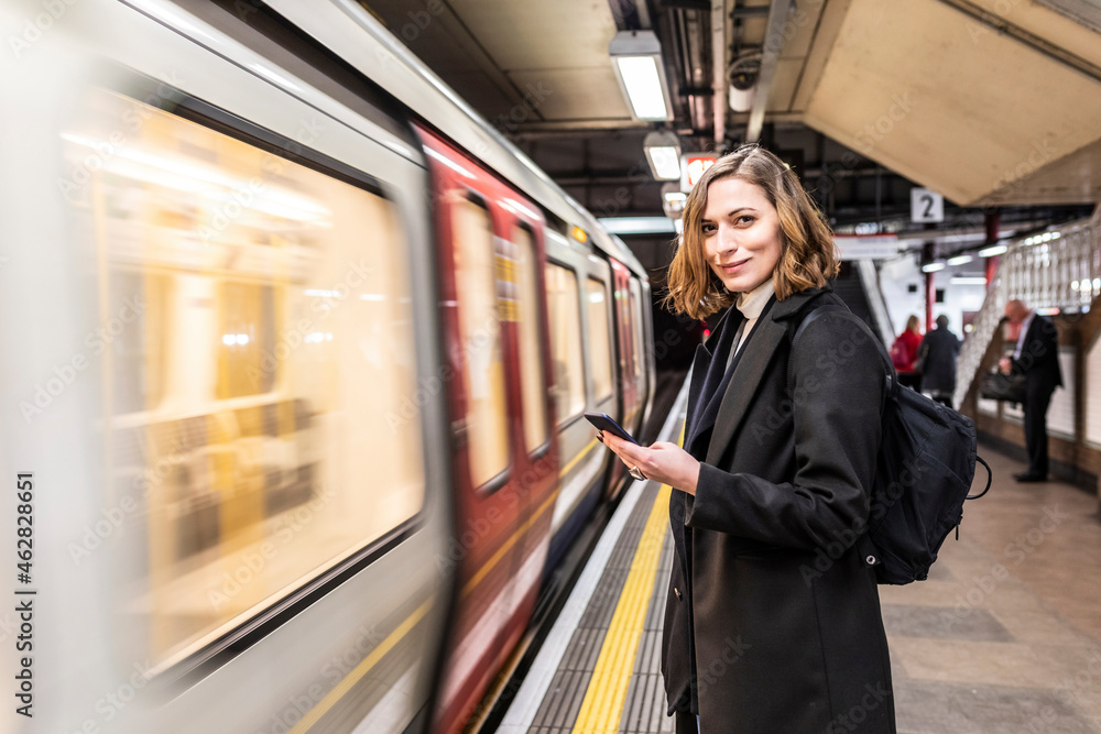 custom made wallpaper toronto digitalPortrait of confident woman at the subway station, London, UK