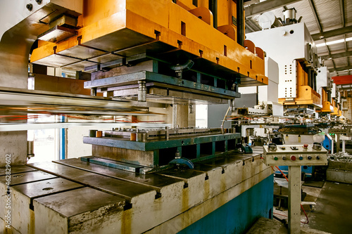 Heavy-duty production press shop inside the factory © jeson