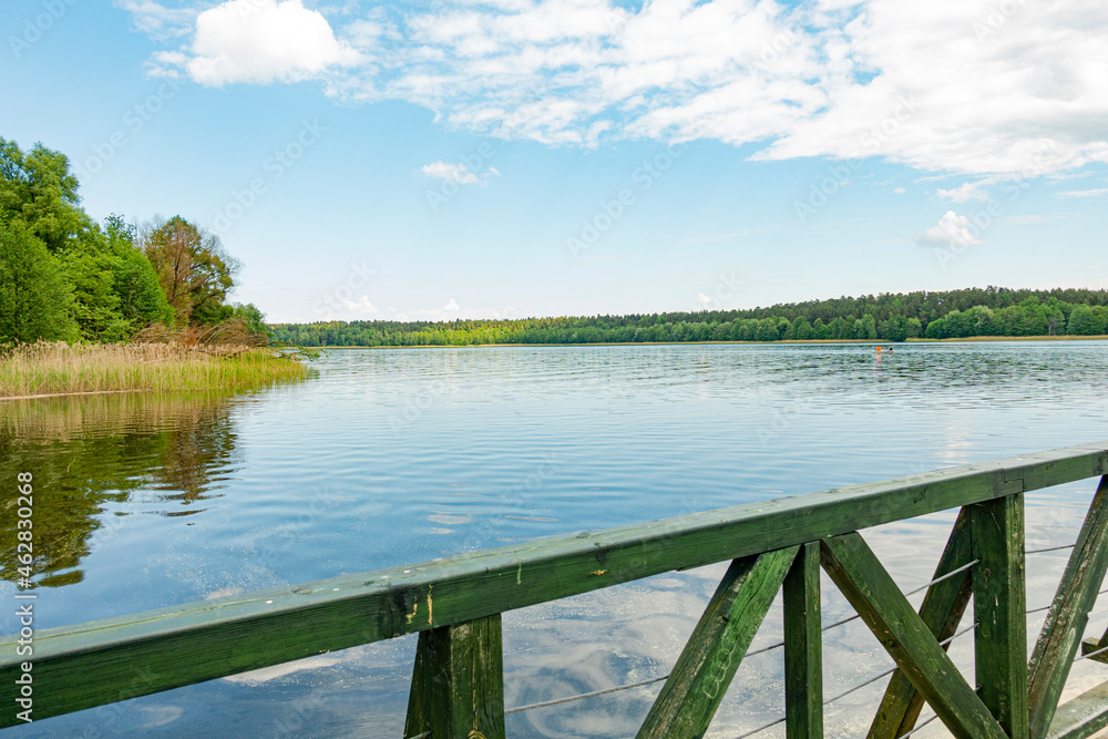 gołdap jezioro molo mostek park ogród uzdrowisko