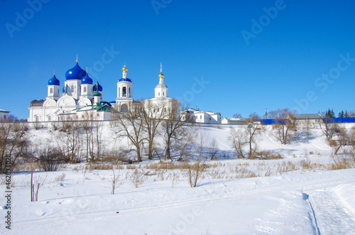 Russia, Vladimir region, Bogolyubovo - March, 2021: Holy Bogolyubsky Convent