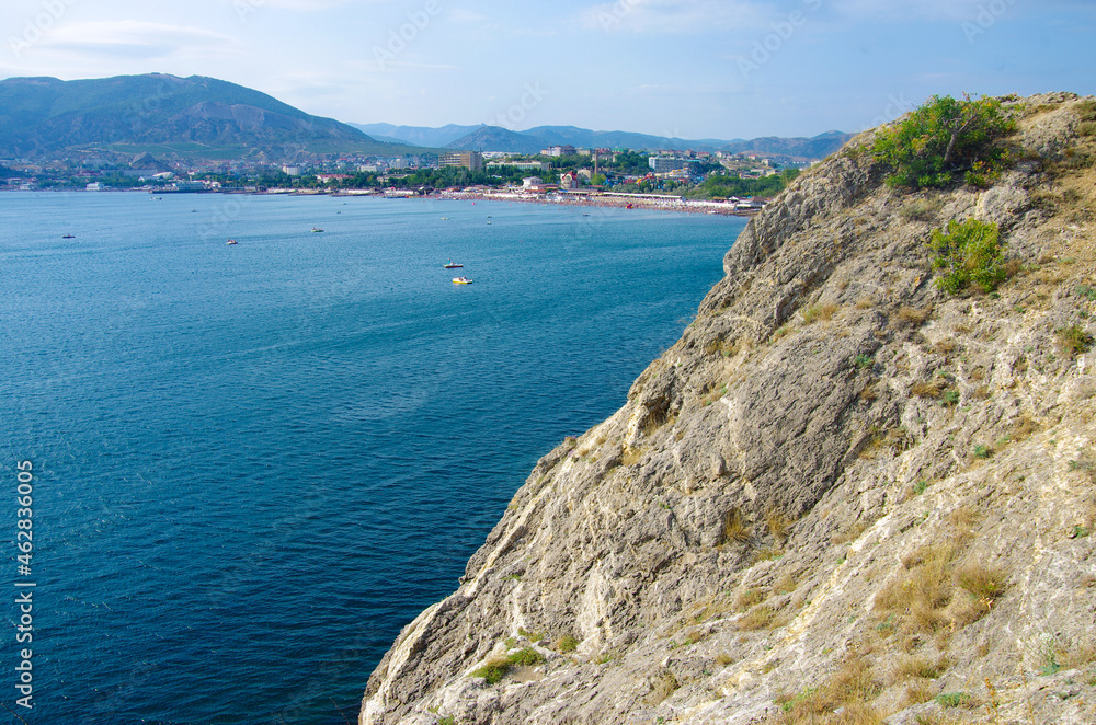 The coastline of the Crimea in the area of Sudak The coastline of the Crimea in the area of Sudak