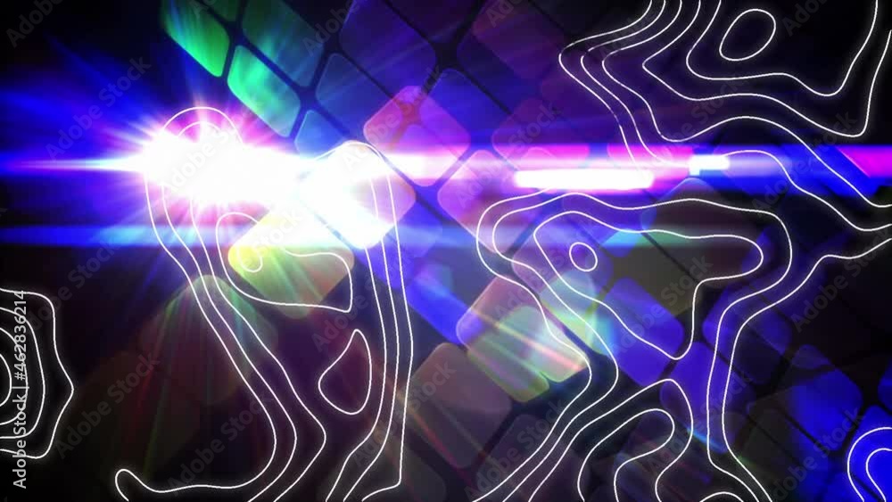 Animation of isohypses over disco lights Animation of isohypses over disco lights