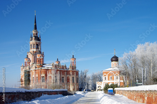 Mozhaisk, Russia - February, 2021: Novo-Nikolskiy Cathedral photo