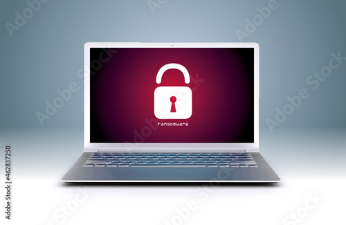 Ransomware computer padlock