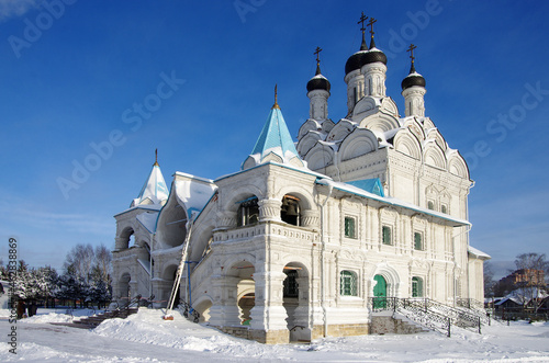 MYTISHCHI, RUSSIA - January, 2021: Church of the Annunciation of the Blessed Virgin
