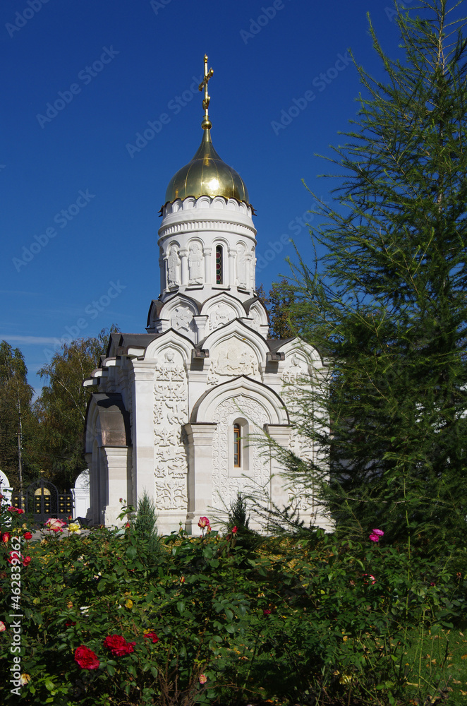Fototapeta premium Pavlovskaya Sloboda, Russia - September, 2020: Exterior of the Temple complex. Temple of the Annunciation