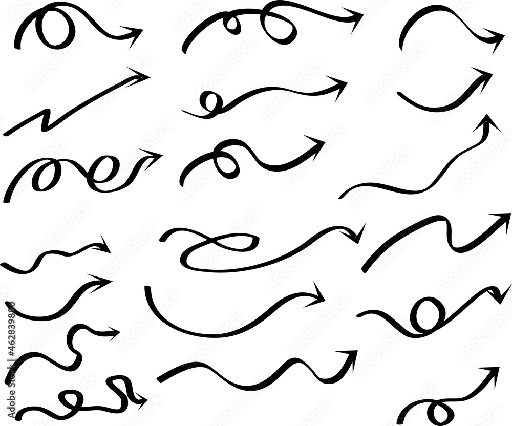 hand drawn arrow set new hand drawn arrow set new