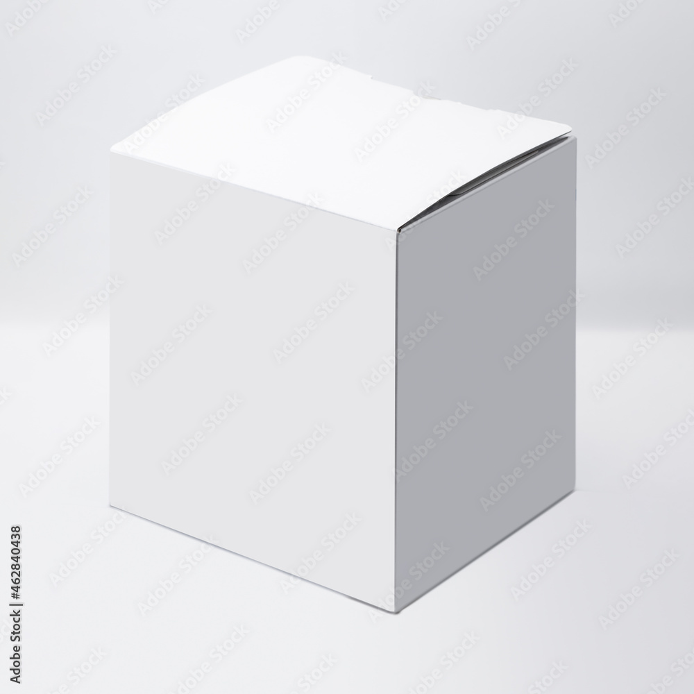 package sample. blank white carton box mockup isolated package sample. blank white carton box mockup isolated