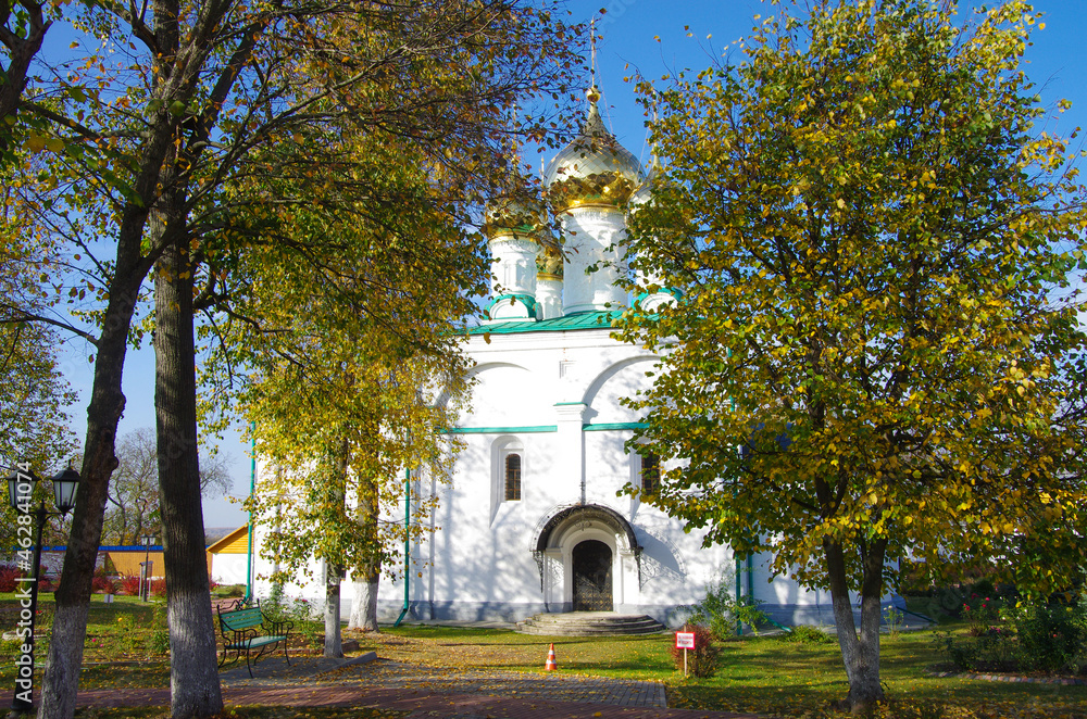 Ryazan, Russia - October, 2020: Solotchinsky women's monastery in sunny autumn day Ryazan, Russia - October, 2020: Solotchinsky women's monastery in sunny autumn day