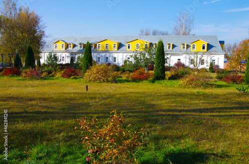 Ryazan, Russia - October, 2020: Solotchinsky women's  monastery in sunny autumn day photo