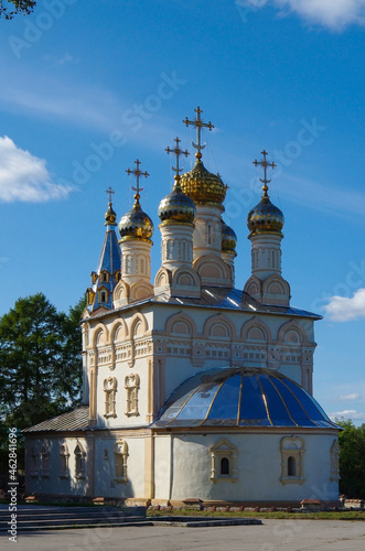 Ryazan, Russia - September, 2020: Transfiguration of Our Saviour On Yar  in sunny autumn day photo