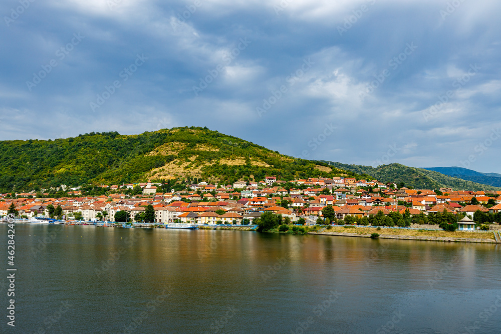 The city of Orsova at the Danube in Romania