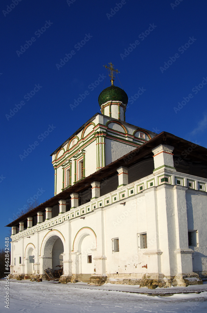 Faustovo village, Moscow region, Russia - December, 2020: Zosima and Savvatiya Solovetskikh Church