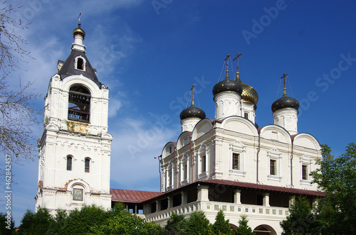 Faustovo village, Moscow region, Russia - September, 2020: Krasnokholmskiy Novo-Solovki Matchugovsky deserts, Holy Trinity Church photo