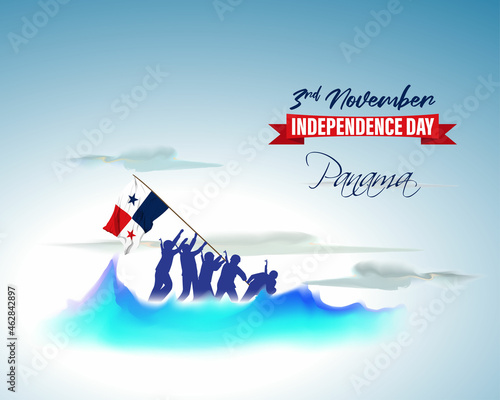 Vector illustration of happy Panama independence day