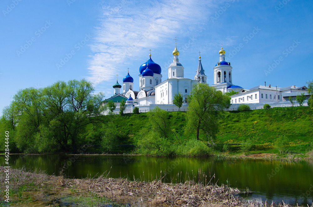 Russia, Bogolyubovo - May, 2021:  Holy Bogolyubsky Convent in Vladimir region