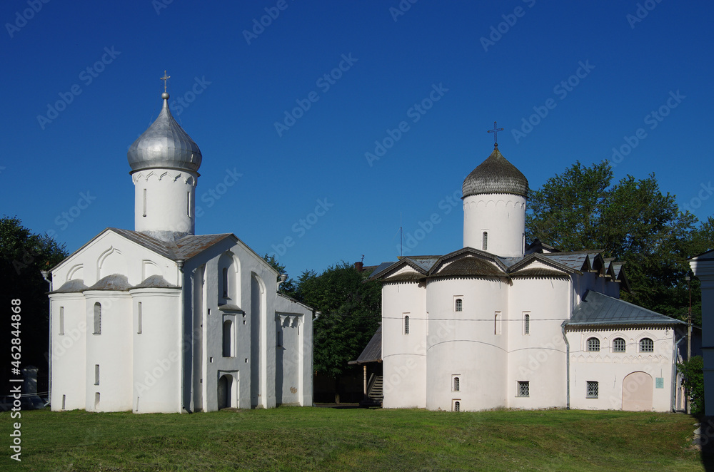 VELIKY NOVGOROD, RUSSIA - July, 2021: Procopius Church in summer sunny day