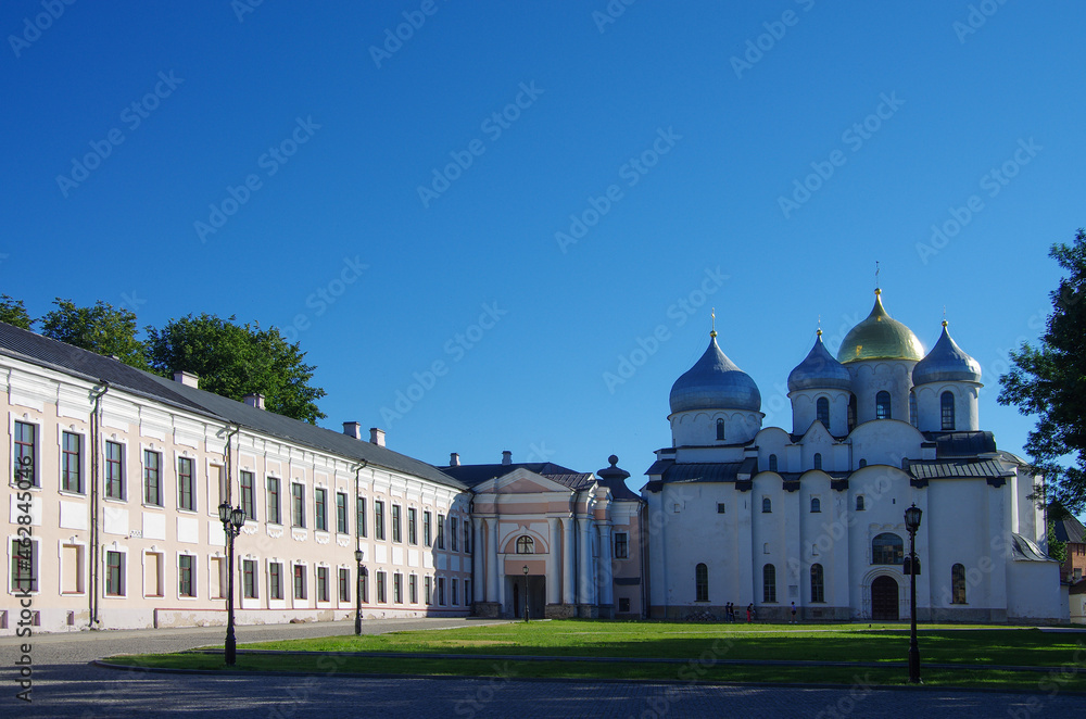 VELIKY NOVGOROD, RUSSIA - July, 2021: Saint Sophia Cathedral in Novgorod