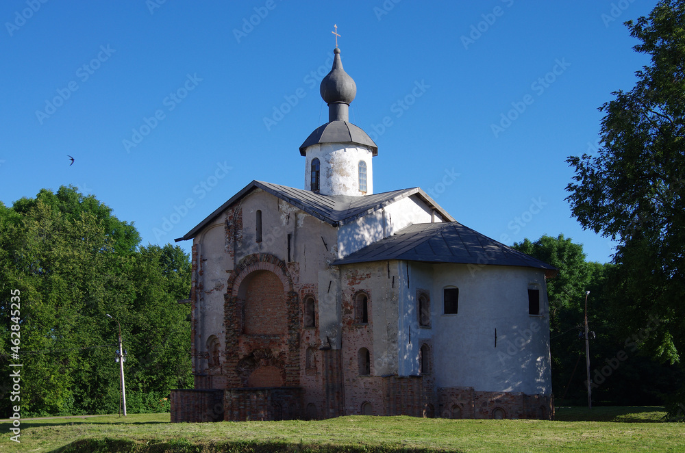 VELIKY NOVGOROD, RUSSIA - July, 2021: Church  Paraskevy Pyatnitsy Na Torgu