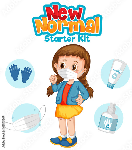 New Normal with a girl wearing mask
