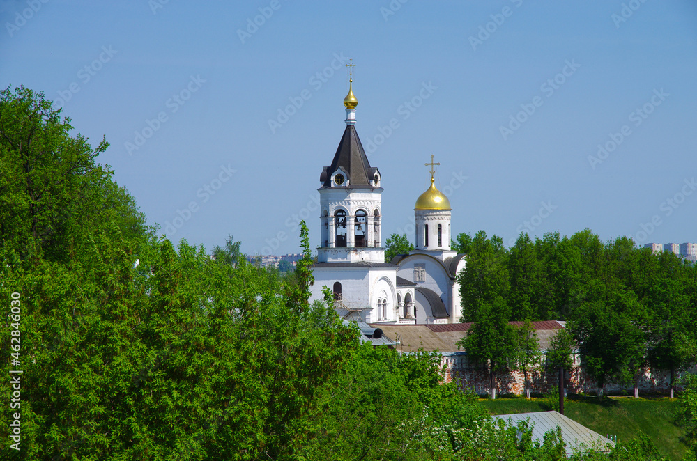 Vladimir, Russia - May, 2021: Monastery of the Nativity of the Holy Mother of God in spring sunny day