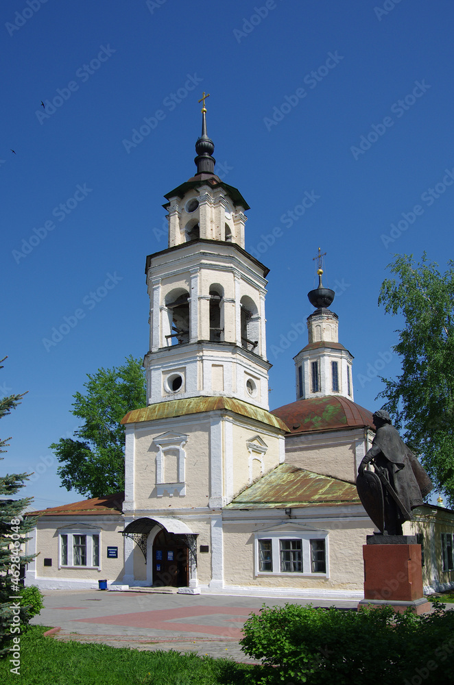 Vladimir, Russia - May, 2021: Nicholas Kremlin Church in spring sunny day
