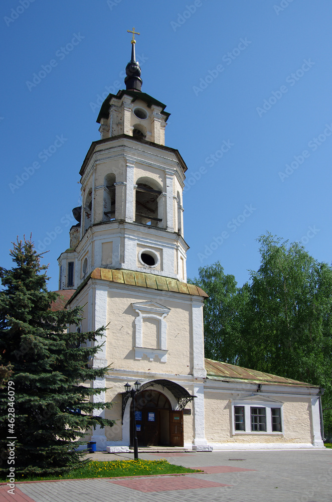 Vladimir, Russia - May, 2021: Nicholas Kremlin Church in spring sunny day