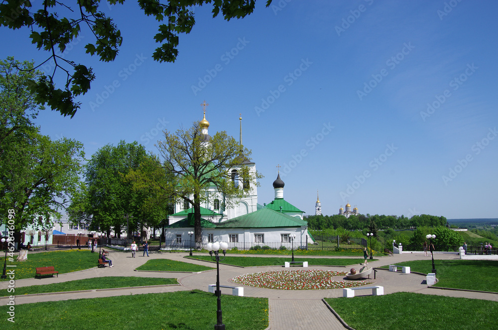 Fototapeta premium Vladimir, Russia - May, 2021: Savior Transfiguration Parish Church of St. Nicholas