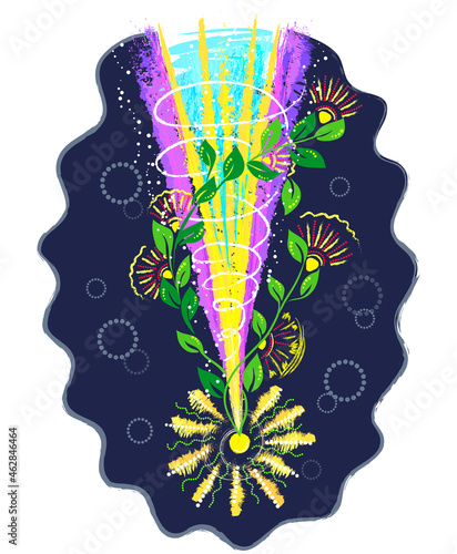 concept for meditation, metaphorical card