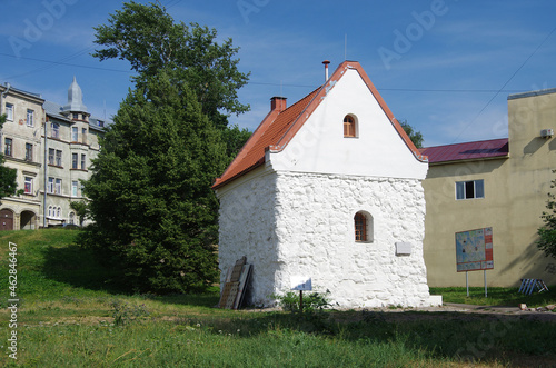 Vyborg, Russia - July, 2021: House of the Merchant Assembly