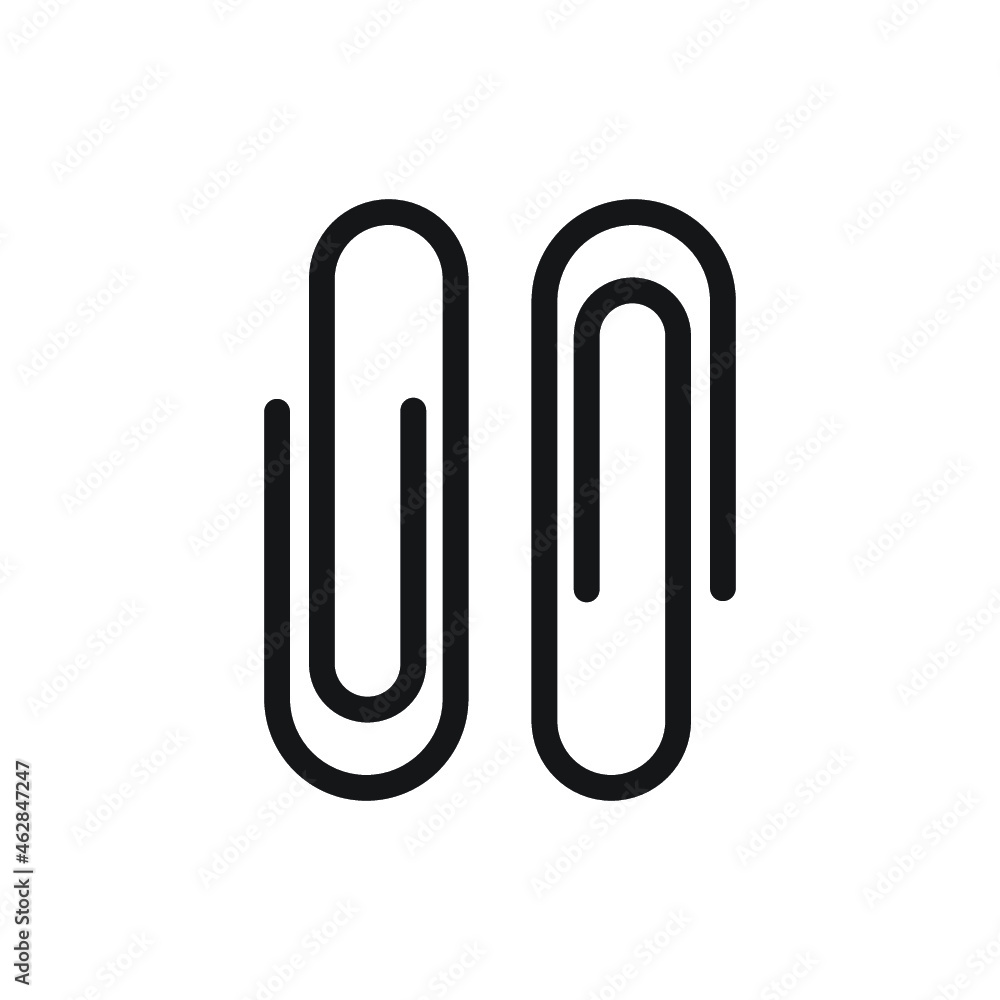 Paperclip set icon symbol simple design Paperclip set icon symbol simple design