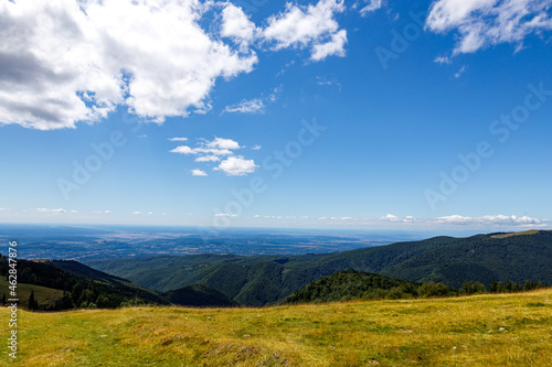 The landscape of the Carpathian Mountains