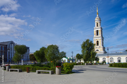 Kolomna, Russia - September, 2021:  Church of Saint John the Evangelist in autumn day