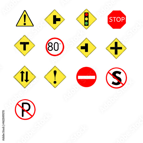 Free Download set of traffic signs - GFXLoad