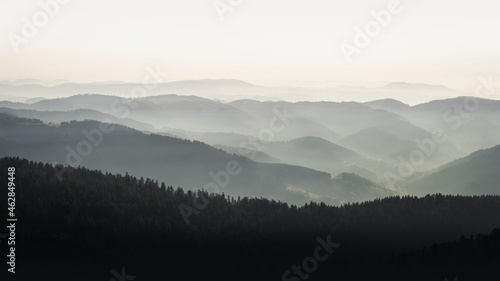 Scenic view of black forest mountain range, Hornisgrinde at Baden-Wurttemberg, Germany