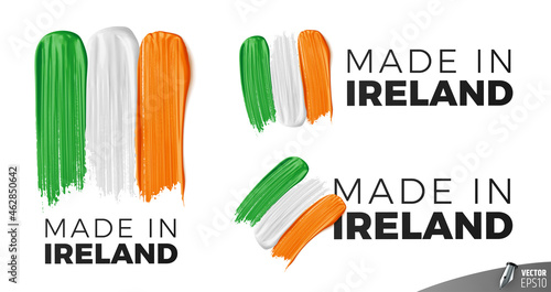 Vector logos on a white background : "Made in Ireland"