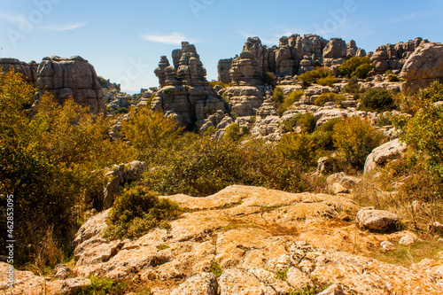 Torcal de Antequera  en la localidad de Antequera  provincia de M  laga  Andaluc  a  Espa  a.