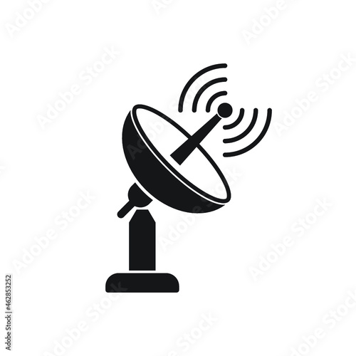 Radar icon satellite dish tv technology.