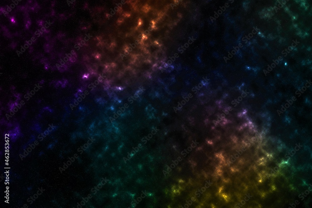 Abstract futuristic backdrop. Space background. Color nebula with shining stars and stardust