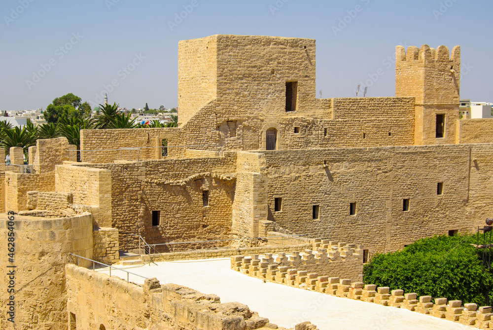 Monastir, Tunisia, Africa - August, 2012: Ribat, the famous medieval fortress by the sea in Monastir